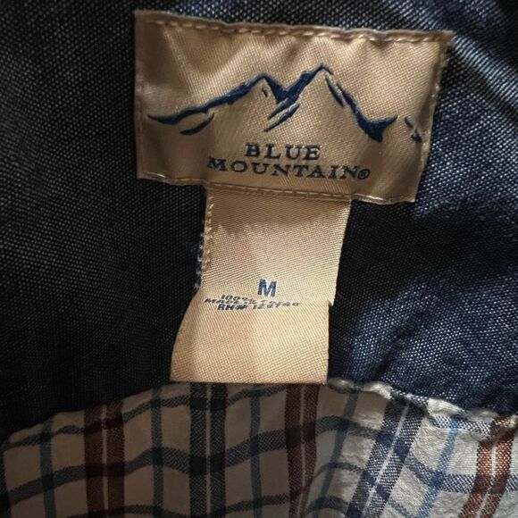 Men’s blue mountain size medium button down shirt - Picture 3 of 7
